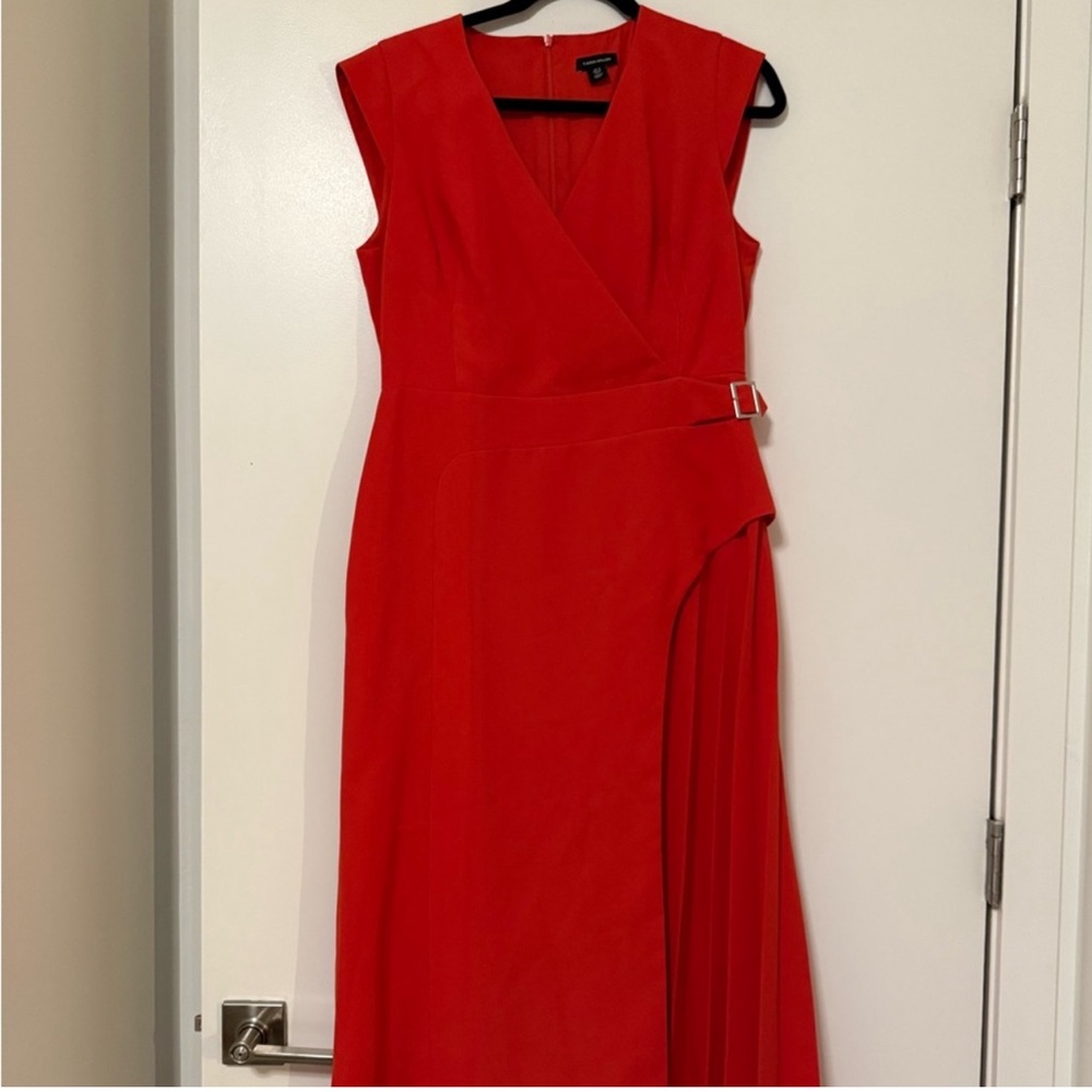 NWOT Karen Millen Tailored Military Pleat Midi Dress. - Picture 6 of 11